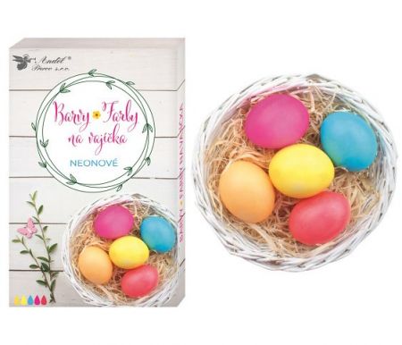 Barvy na vajíčka gelové NEON, 5ks