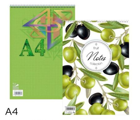 Blok spirála A4 čtvereček 14075