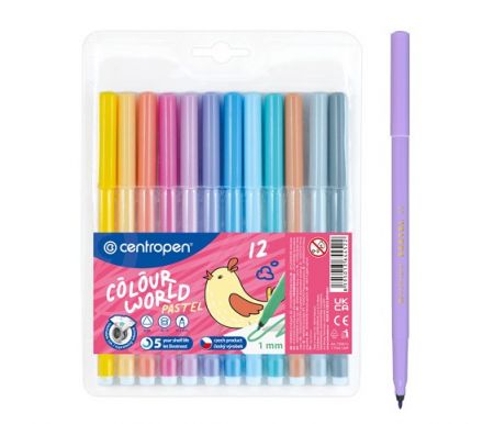 Fix CENTROPEN 7550/12 barev trojhranné PASTEL