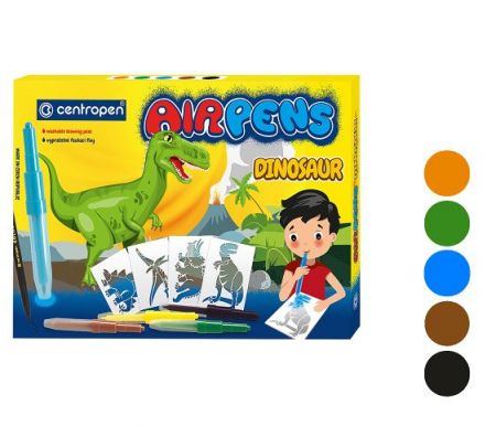 Foukací fixy CENTROPEN 1500/ 5+1 sada DINOSAUR