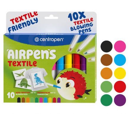 Foukací fixy CENTROPEN 1539/10 sada na textil