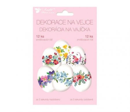 Košilky na vajíčka květiny, 12ks