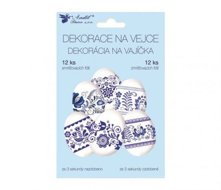 Košilky na vajíčka modré, 12ks