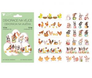 Košilky na vajíčka zvířátka, 12ks