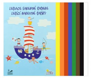 Papír barevný složka A4 mix,  8l lepící