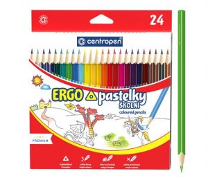 Pastelky CENTROPEN 9521 trojhranné 24 barev