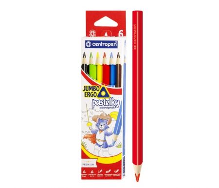 Pastelky CENTROPEN 9522 Jumbo Ergo  6 barev