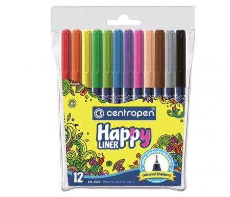 Popisovač CENTROPEN 2521/12 sada HAPPY LINER