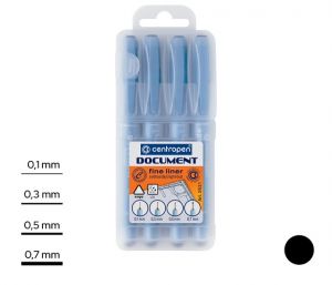 Popisovač CENTROPEN 2631/4 sada černá liner