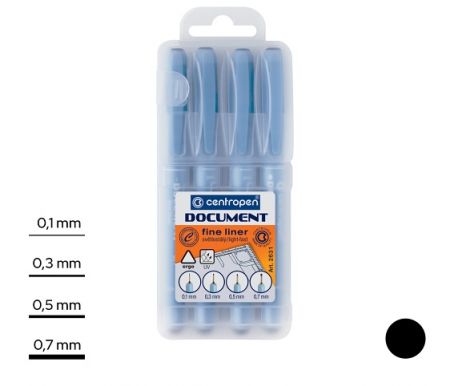 Popisovač CENTROPEN 2631/4 sada černá liner