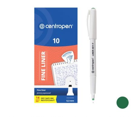 Popisovač CENTROPEN 4611 (2611) zelený 0,3mm