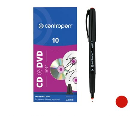 Popisovač CENTROPEN 4616 CD liner červený