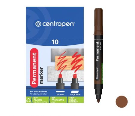 Popisovač CENTROPEN 8566 hnědý