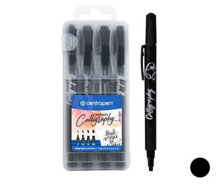 Popisovač CENTROPEN 8772/4 sada černý kaligraf