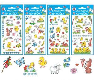 Samolepky na vajíčka velikonoční - gelové tradiční motivy 19 x 9cm