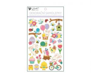 Samolepky velikonoční jaro 14,5 x 25cm