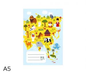 Sešit 512 s dvěma pomocnými linkami