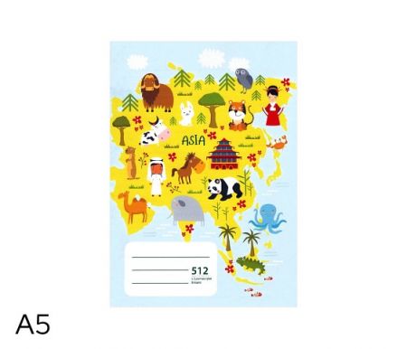 Sešit 512 s dvěma pomocnými linkami