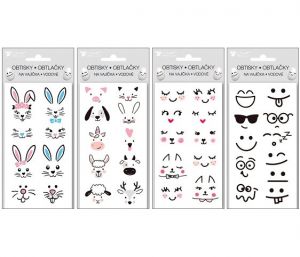 Velikonoční vodové obtisky na vajíčka 9 x 19cm, Emoji