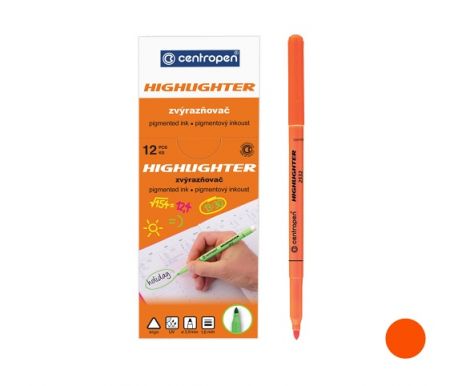 Zvýrazňovač CENTROPEN 2532 oranžový