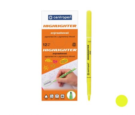 Zvýrazňovač CENTROPEN 2532 žlutý