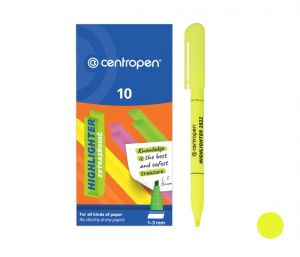 Zvýrazňovač CENTROPEN 2822 žlutý