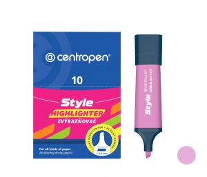 Zvýrazňovač CENTROPEN 6252 fialový pastelově, plochý