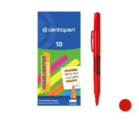 Zvýrazňovač CENTROPEN 8722 červený