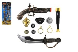 Pirátská sada plast na kartě 22x55cm