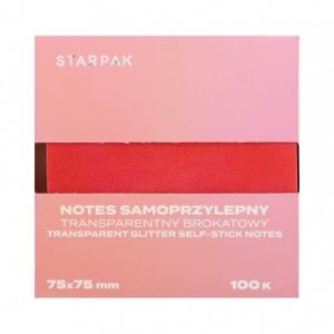 Poznámkový samolepící bloček 75x75/100k Transparentní Ombre Dark C5 Starpak 576525