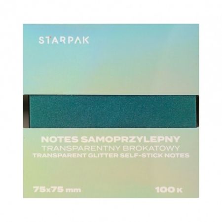 Poznámkový samolepící bloček 75x75/100k Transparentní Ombre Dark C5 Starpak