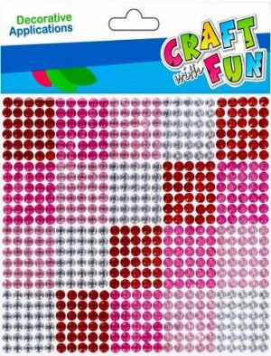 Samolepící dekorační krystaly růžové