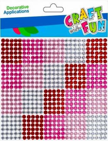 Samolepící dekorační krystaly růžové