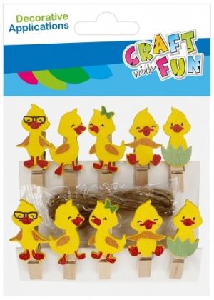 Kolíčky dřevěné - Kačenky 10 ks