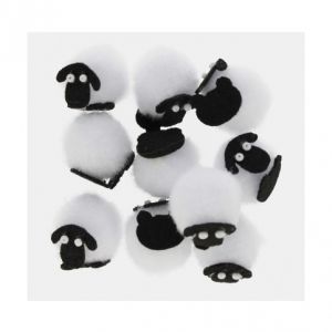 BÍLÁ OVEČKA OVCE 2CM Velikonoce DEKOR 10 KS