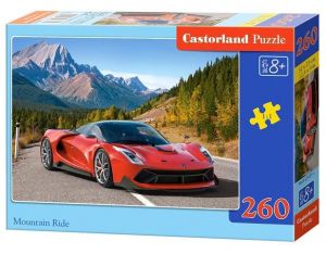 Puzzle Castorland 260 dílků - Červené auto v horách