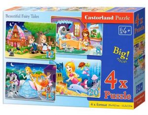 Puzzle Castorland 4v1 (8,12,15,20 dílků) Krásné pohádky 