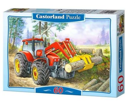 Puzzle Castorland 60 dílků - Traktor nakladač