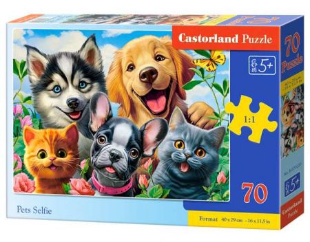 Puzzle Castorland 70 dílků premium - Zvířecí selfie 