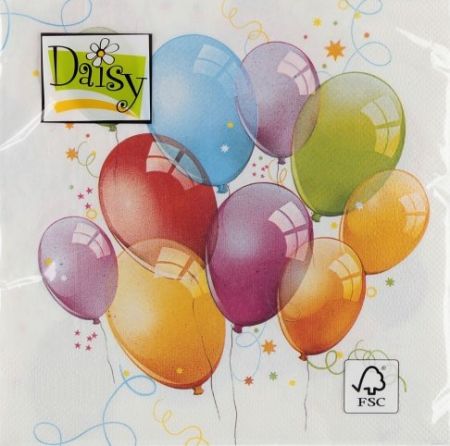 Ubrousky DAISY L (20ks) Birthday Balloons