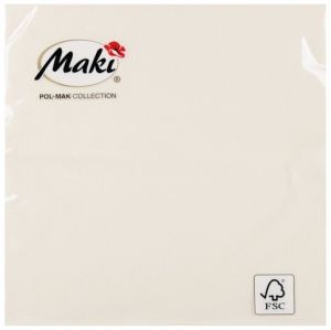 Ubrousky MAKI Unikolor L (20ks) Cream