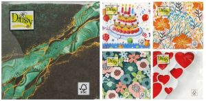 Ubrousek 33x33cm MIX DAISY 20ks