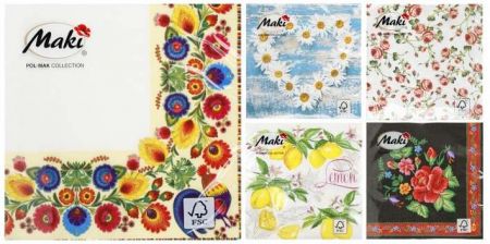 Ubrousky 33x33cm MAKI L (20ks)