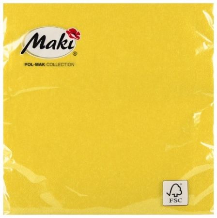 Ubrousky MAKI Unikolor L (20ks) Yellow