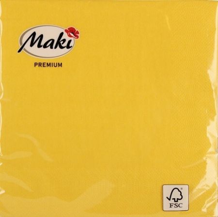 Ubrousky MAKI Unikolor L (20ks) Sunflower Yellow