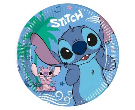 Papírové talířky Stitch 20 cm, 8 ks