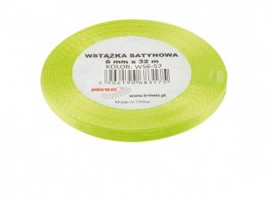 Atlasová stuha 06 mm zelená - 26