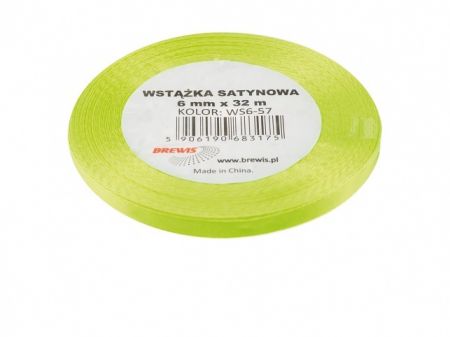 Atlasová stuha 06 mm zelená - 26