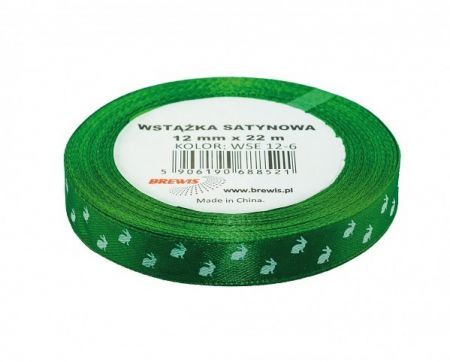 SATÉNOVÁ STUHA KRÁLÍČCI 25 MM 22 M ZELENÁ BREWIS