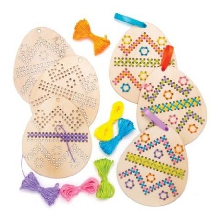  Dřevěná kreativní sada „Kraslice s výšivkou“